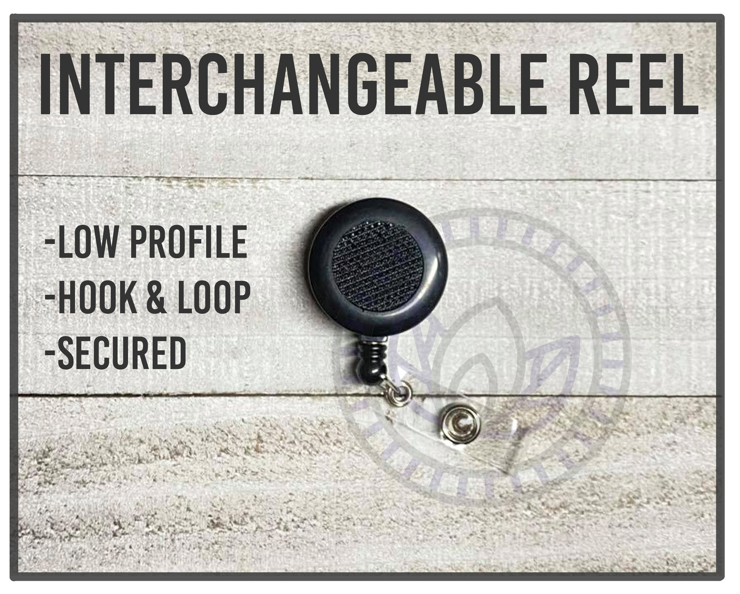 Interchangeable Badge Reel / Hook & Loop