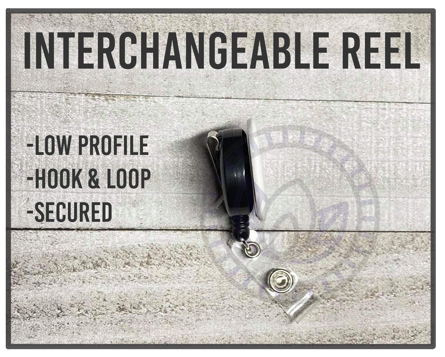Interchangeable Badge Reel / Hook & Loop