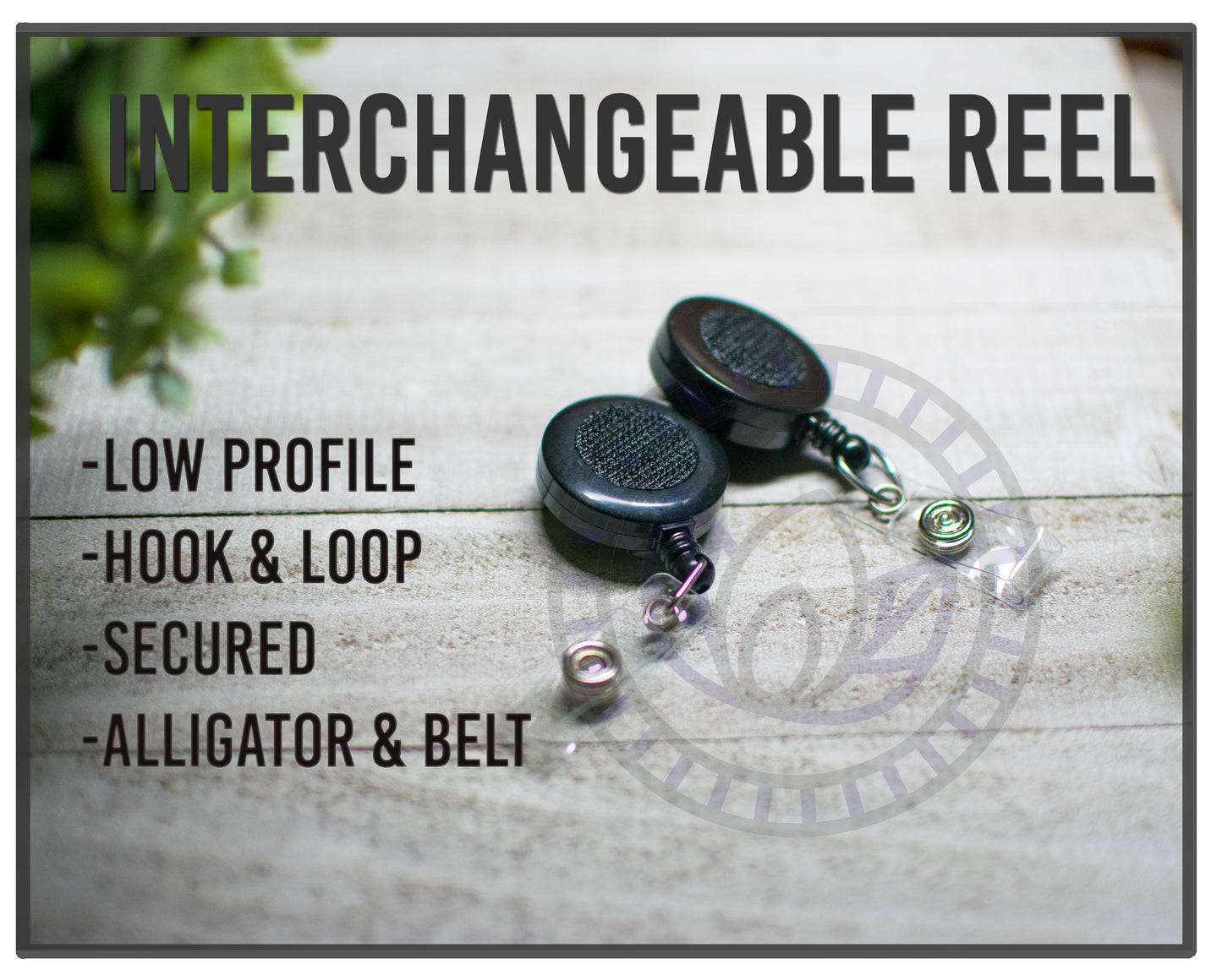 Interchangeable Badge Reel / Hook & Loop