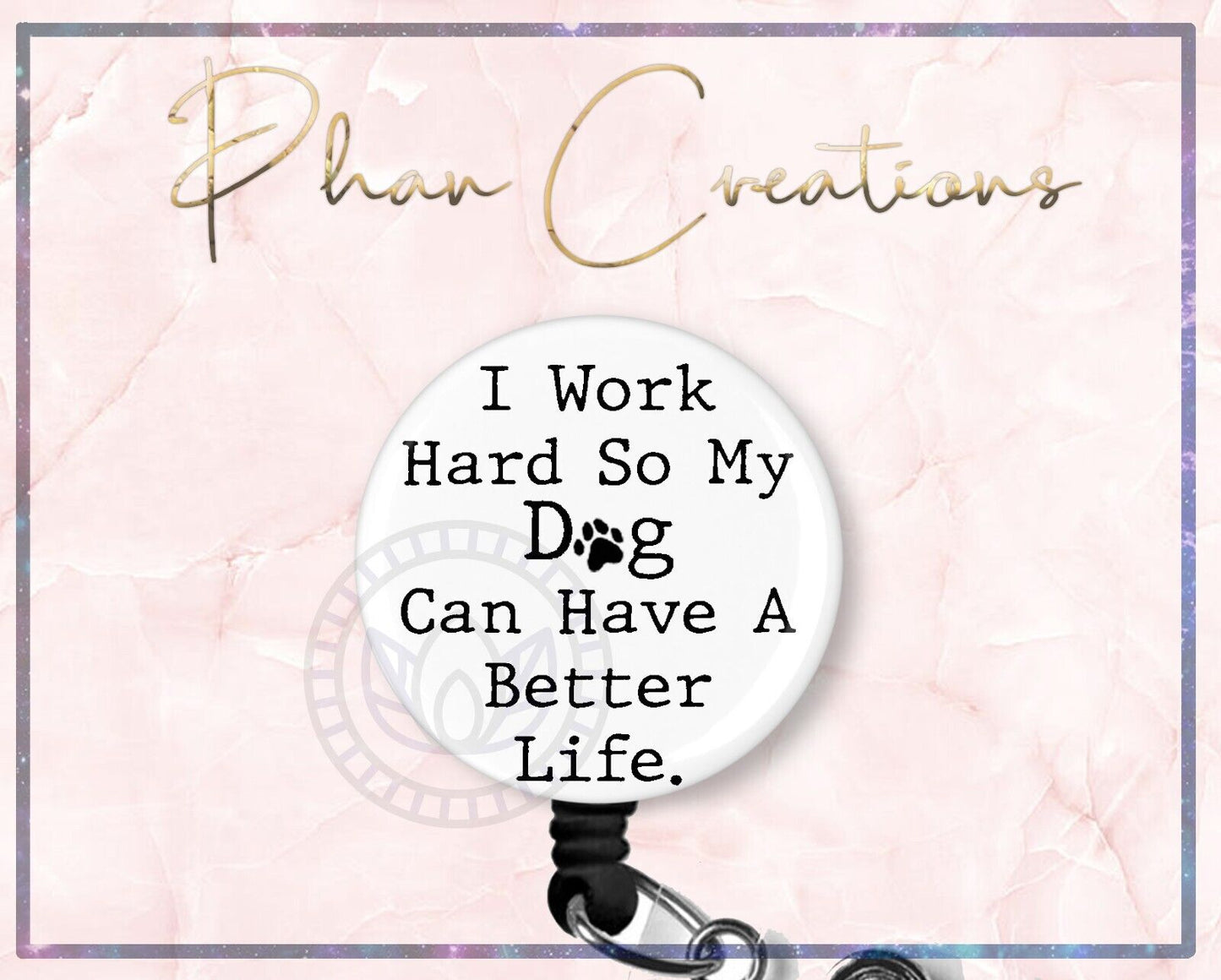 Spoiled Dog Lover Retractable ID Badge Reel