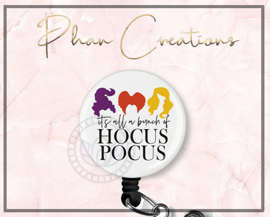 Hocus Pocus Nurse Retractable ID Badge Reel