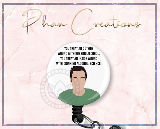 Wound Sarcasm Funny Retractable ID Badge Reel