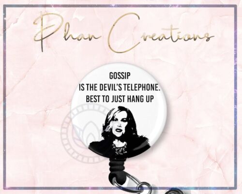 Gossip Is The Devil's Telephone Retractable ID Badge Reel