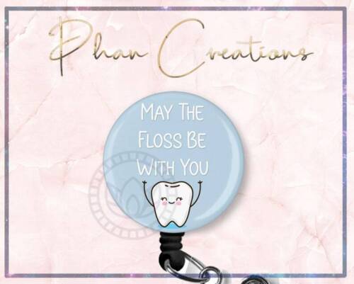 May The Floss Be With You Retractable ID Badge Reel