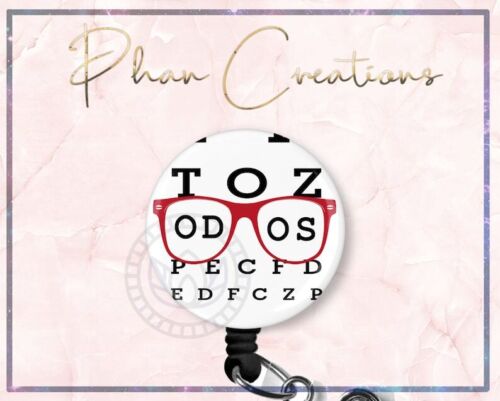 Eye Chart Retractable ID Badge Reel