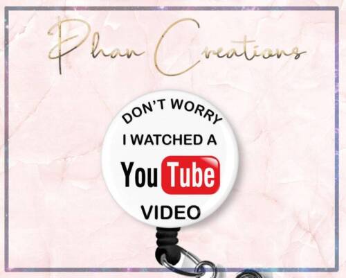 I Went To University of YouTube Retractable ID Badge Reel