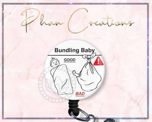 Bundling Baby Instruction Retractable ID Badge Reel