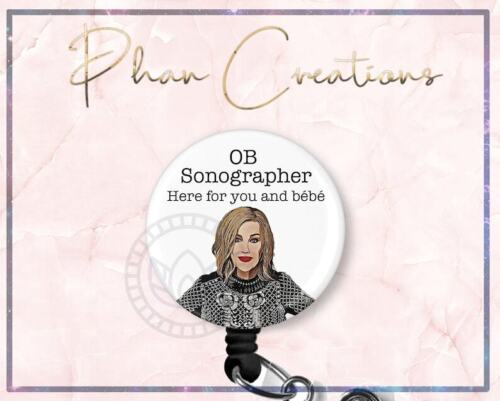OB Sonographer Retractable ID Badge Reel