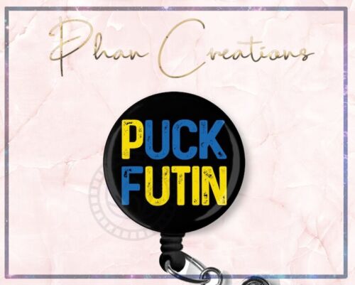 Puck Futin Funny Nurse Retractable ID Badge Reel