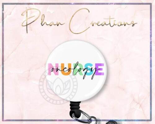 Oncology Nurse Retractable ID Badge Reel