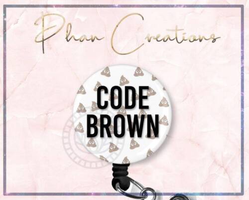 Code Brown Retractable ID Badge Reel