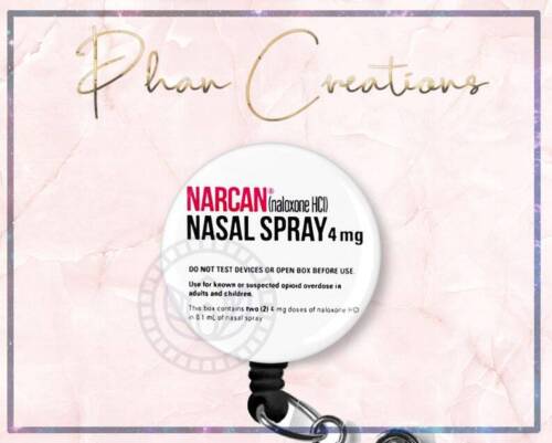 Narcan Naloxone Nurse Anesthesiologist ID Badge Reel