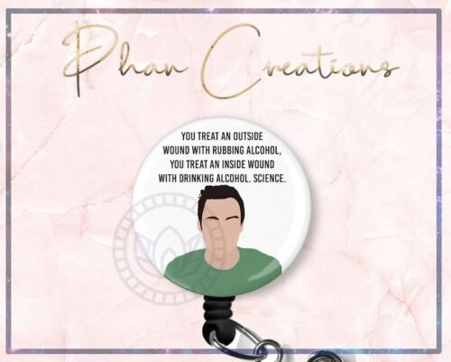 Funny Nurse Retractable ID Badge Reel