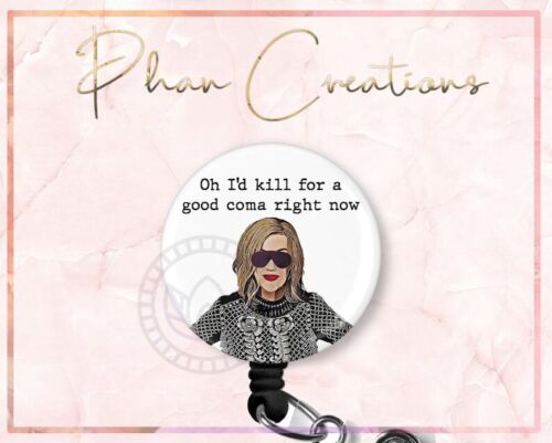 Moira Sarcasm Funny Retractable ID Badge Reel