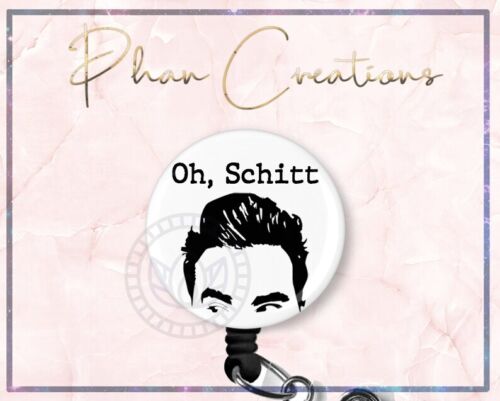 Oh Schitt Funny Nurse Retractable ID Badge Reel