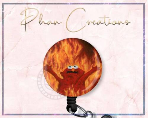Flame Hellmo Retractable Badge Reel