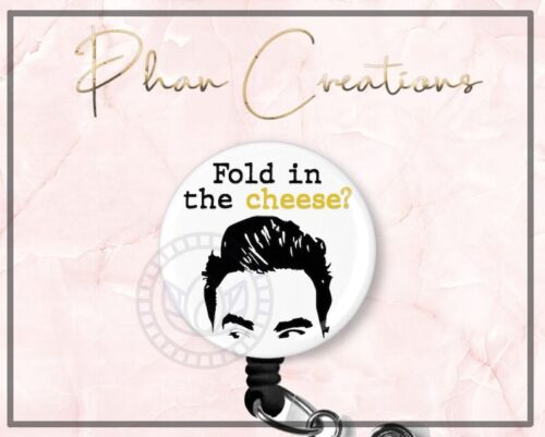 Fold In The Cheese Retractable ID Badge Reel