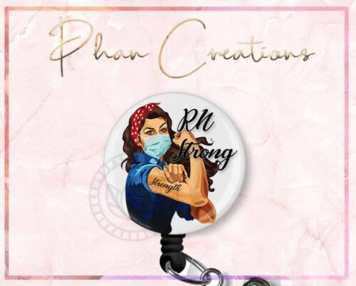 RN Nurse Strong Retractable ID Badge Reel