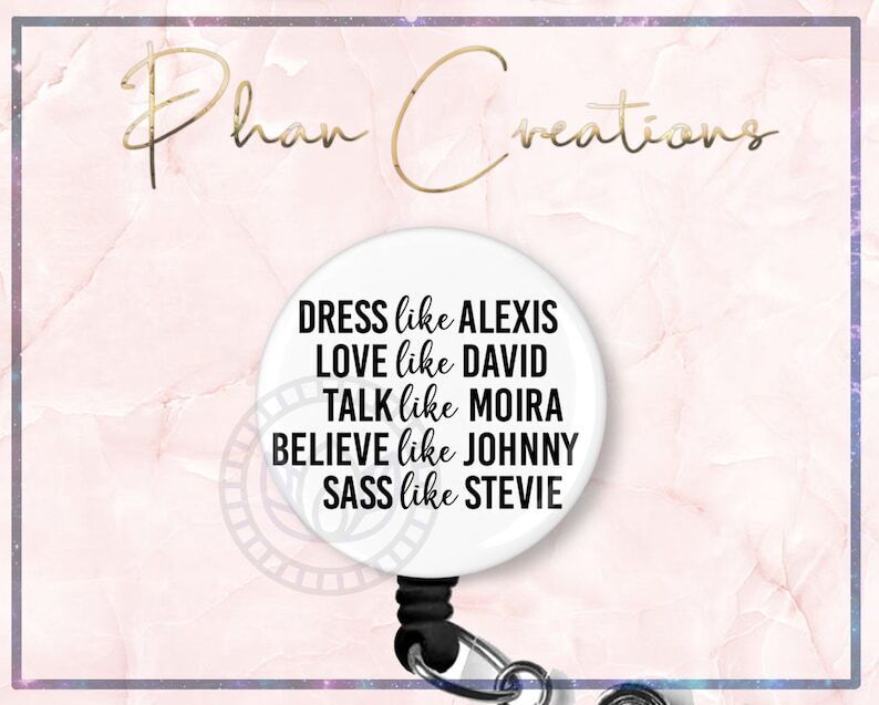 Moira David Rose Alexis Nurse Funny Retractable ID Badge Reel