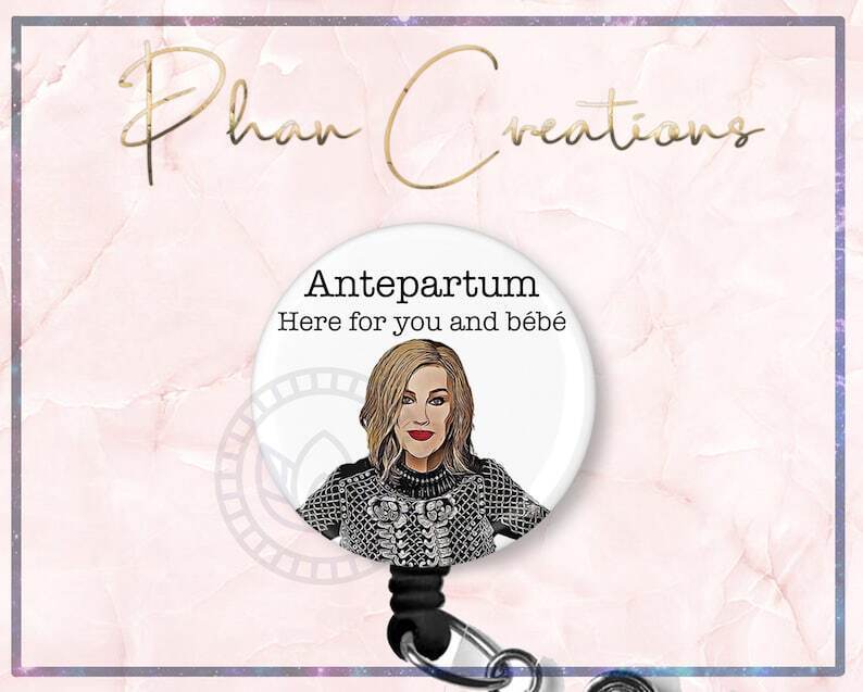 Antepartum L&D Nurse Retractable ID Badge Reel