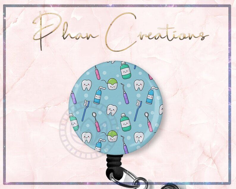 Dental Hygienist Retractable ID Badge Reel