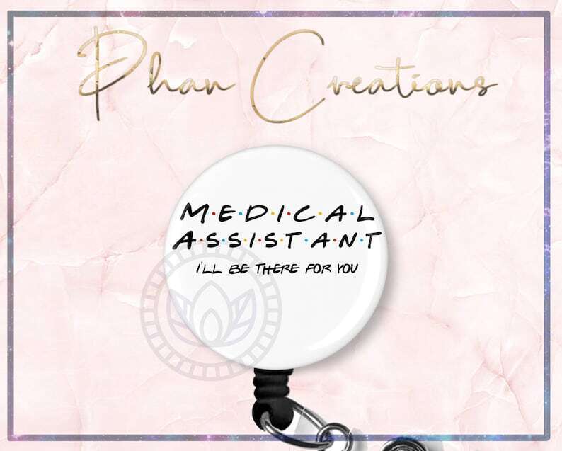 Medical Assistant Nurse Retractable ID Badge Reel