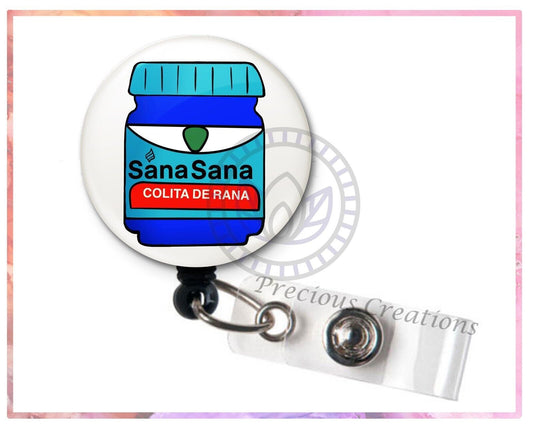 Sana Colita de Rana Retractable ID Badge Reel