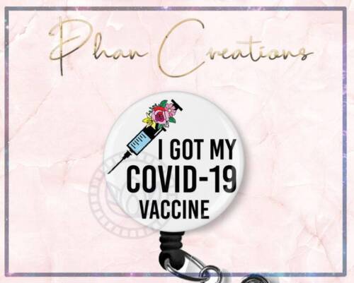 Vaccine Retractable ID Badge Reel