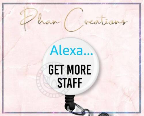Alexa Get More Staff Retractable ID Badge Reel