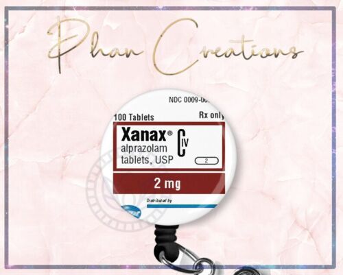 Xanax Alprazolam Funny Anesthesiologist Nurse ID Badge Reel