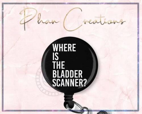Bladder Scanner Retractable ID Badge Reel
